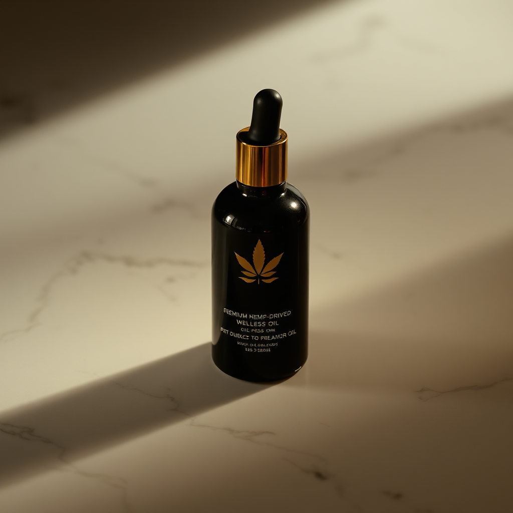 Premium hemp bottle